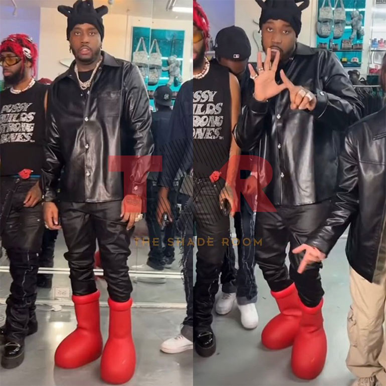 Fivio Foreign big red boots