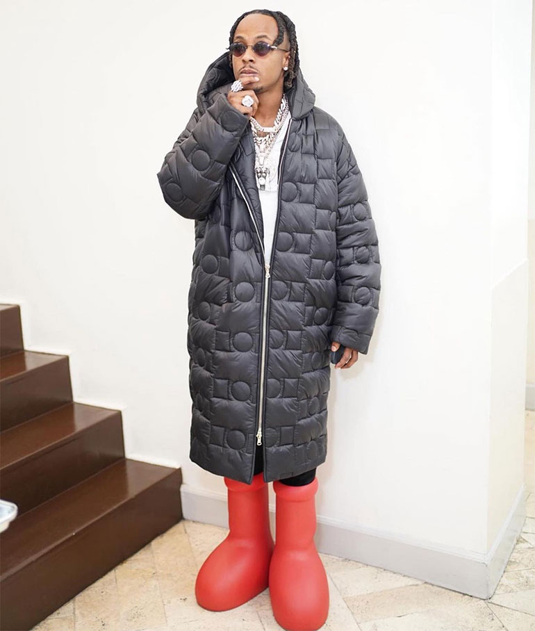 Rich the Kid big red boots
